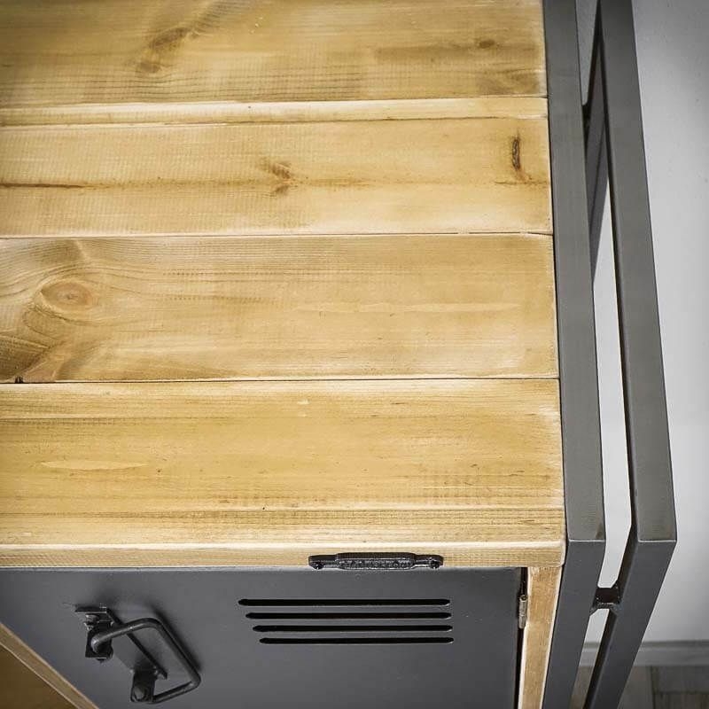 Меблі Seart ( Rustykalne uchwyty ) – стелаж Steel Wood 1, основний матеріал метал та деревина сосни, виробництво Польща.