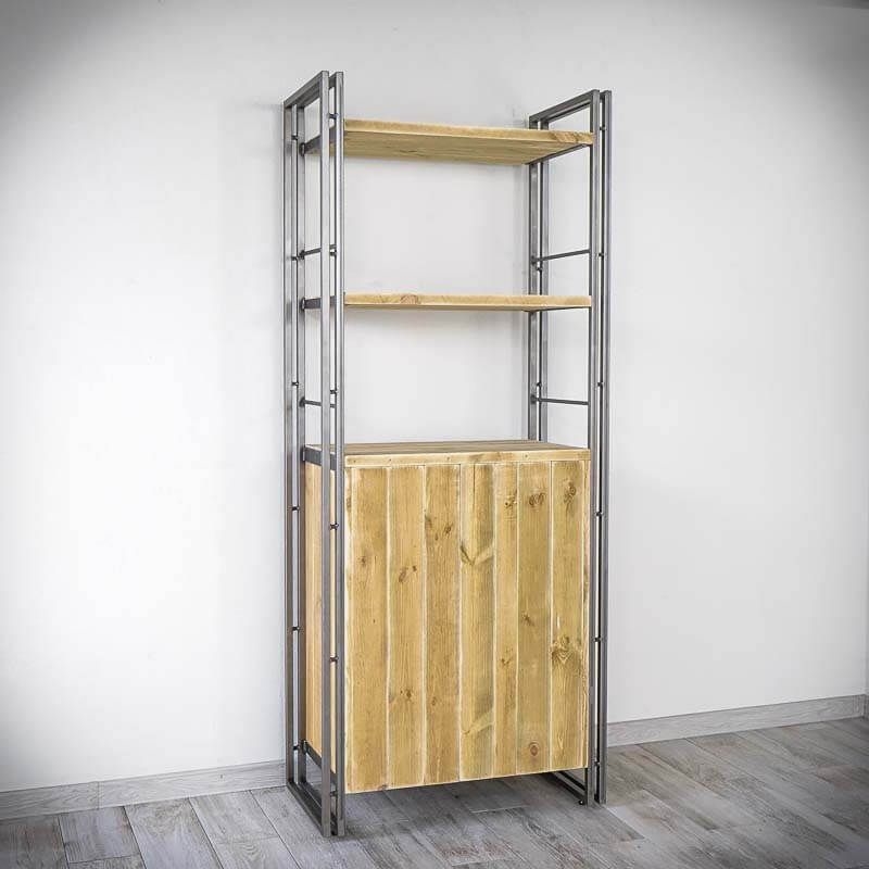 Меблі Seart ( Rustykalne uchwyty ) – стелаж Steel Wood 2, основний матеріал метал та деревина сосни, виробництво Польща.