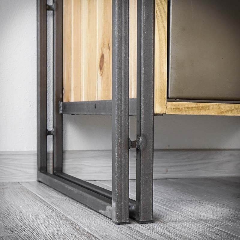 Меблі Seart ( Rustykalne uchwyty ) – стіл письмовий Steel Wood 1, основний матеріал метал та деревина сосни, виробництво Польща.