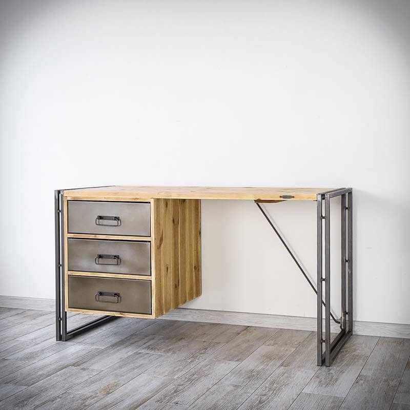 Меблі Seart ( Rustykalne uchwyty ) – стіл письмовий Steel Wood 1, основний матеріал метал та деревина сосни, виробництво Польща.