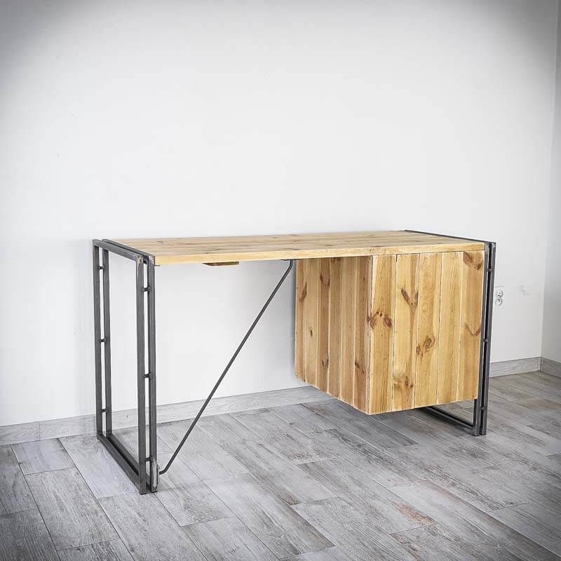 Меблі Seart ( Rustykalne uchwyty ) – стіл письмовий Steel Wood 1, основний матеріал метал та деревина сосни, виробництво Польща.
