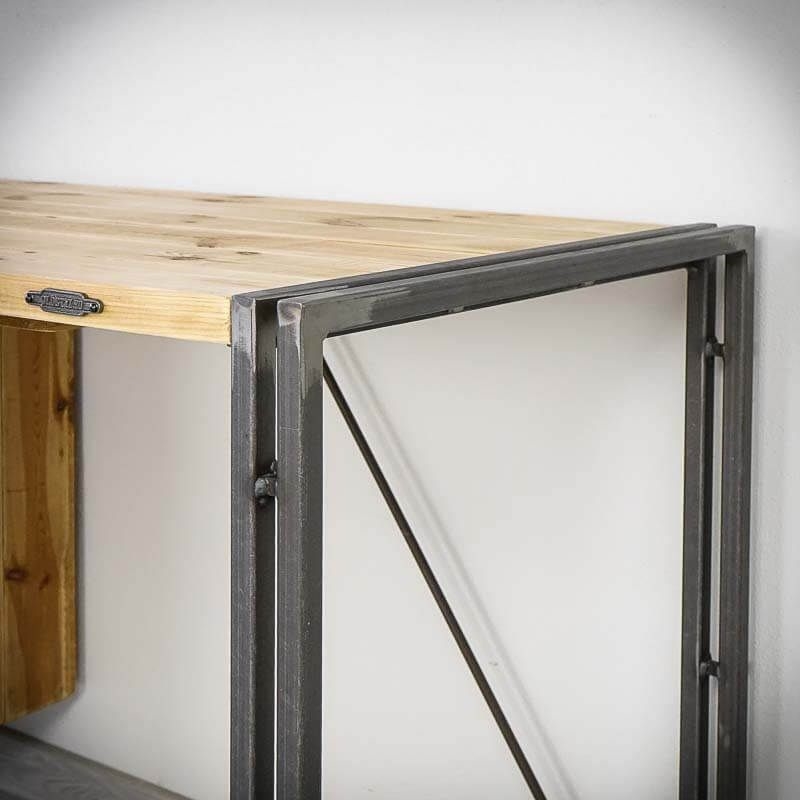 Меблі Seart ( Rustykalne uchwyty ) – стіл письмовий Steel Wood 1, основний матеріал метал та деревина сосни, виробництво Польща.