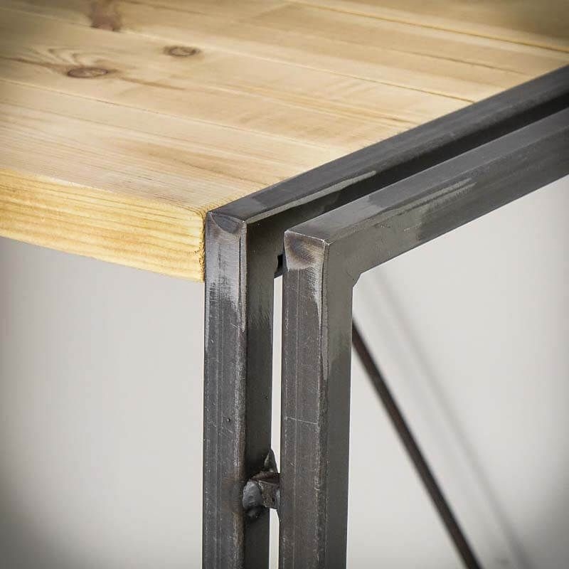 Меблі Seart ( Rustykalne uchwyty ) – стіл письмовий Steel Wood 1, основний матеріал метал та деревина сосни, виробництво Польща.