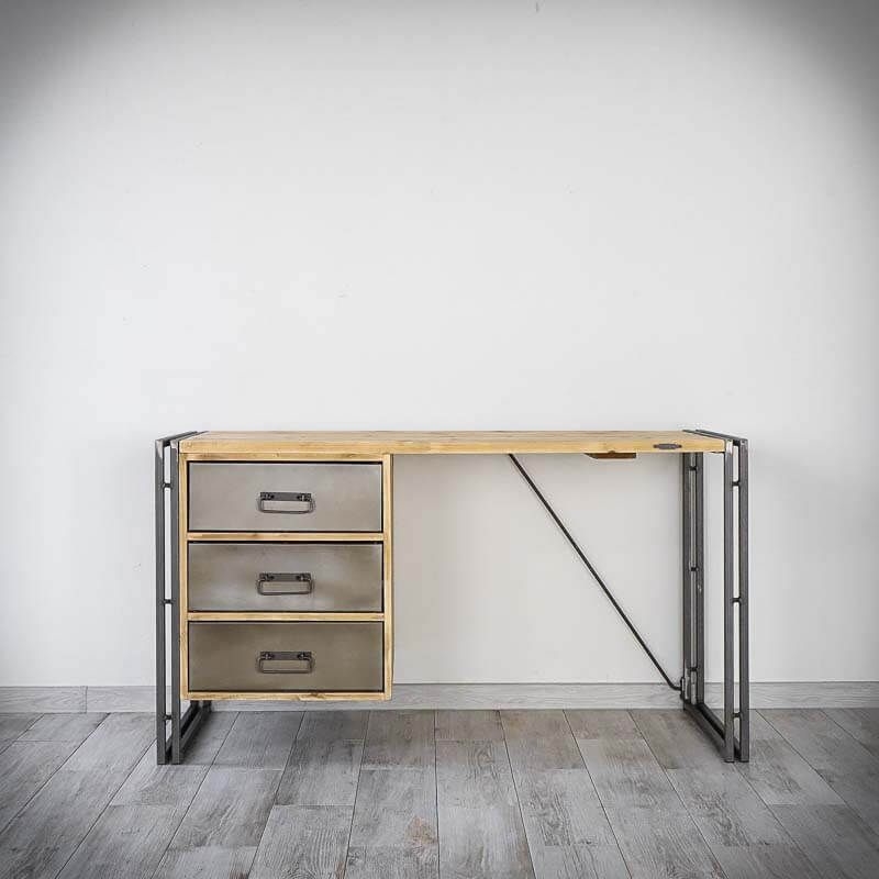 Меблі Seart ( Rustykalne uchwyty ) – стіл письмовий Steel Wood 1, основний матеріал метал та деревина сосни, виробництво Польща.