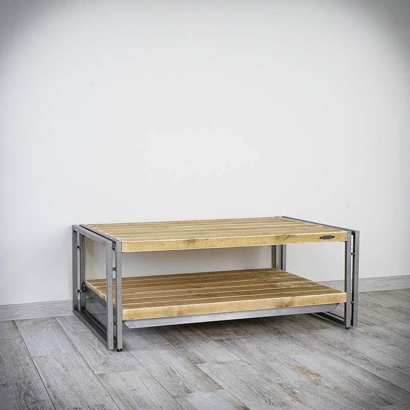 Меблі Seart ( Rustykalne uchwyty ) – столик Steel Wood 1, основний матеріал метал та деревина сосни, виробництво Польща.