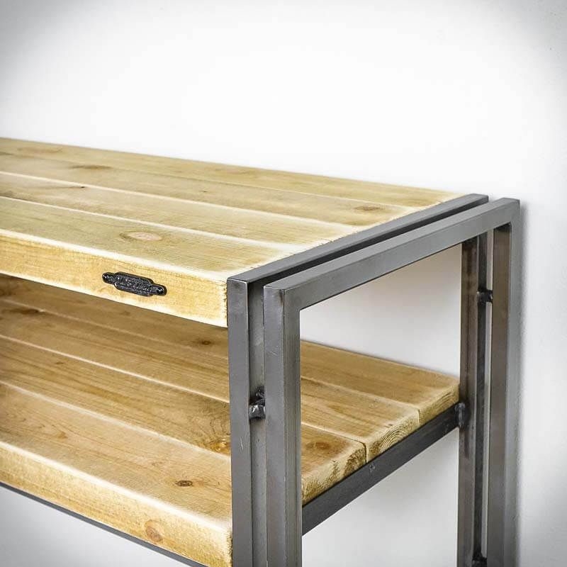 Меблі Seart ( Rustykalne uchwyty ) – столик Steel Wood 1, основний матеріал метал та деревина сосни, виробництво Польща.