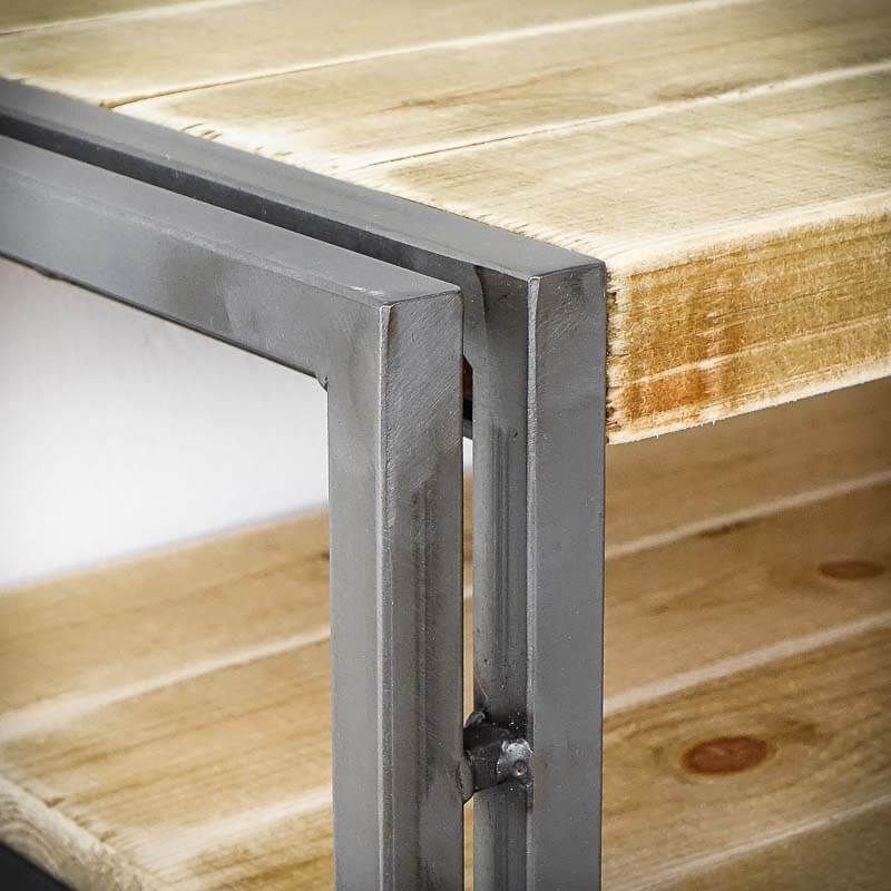 Меблі Seart ( Rustykalne uchwyty ) – столик Steel Wood 1, основний матеріал метал та деревина сосни, виробництво Польща.