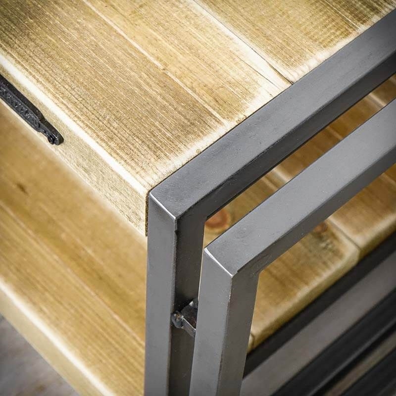 Меблі Seart ( Rustykalne uchwyty ) – столик Steel Wood 1, основний матеріал метал та деревина сосни, виробництво Польща.