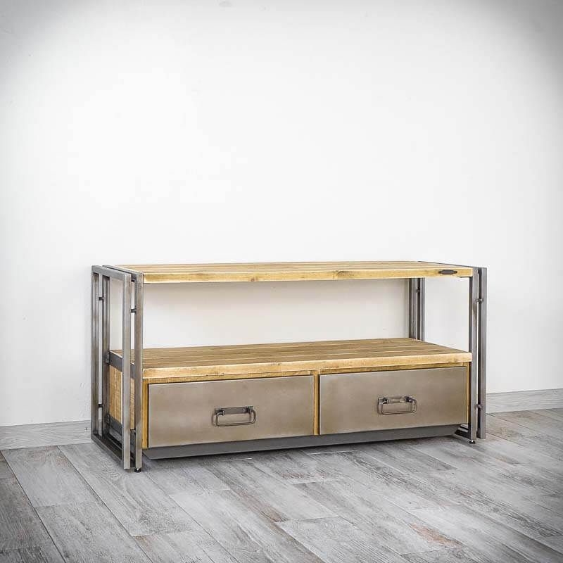 Меблі Seart ( Rustykalne uchwyty ) – тумба ТВ Steel Wood 1, основний матеріал метал та деревина сосни, виробництво Польща.