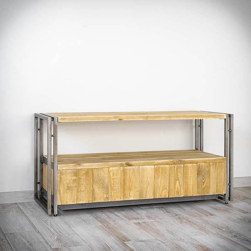 Меблі Seart ( Rustykalne uchwyty ) – тумба ТВ Steel Wood 1, основний матеріал метал та деревина сосни, виробництво Польща.