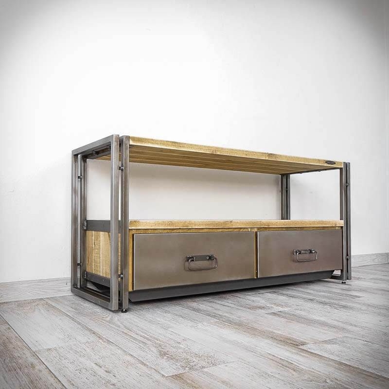 Меблі Seart ( Rustykalne uchwyty ) – тумба ТВ Steel Wood 1, основний матеріал метал та деревина сосни, виробництво Польща.