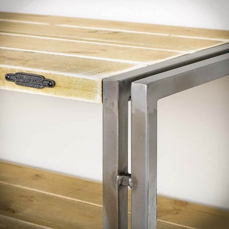 Меблі Seart ( Rustykalne uchwyty ) – тумба ТВ Steel Wood 1, основний матеріал метал та деревина сосни, виробництво Польща.
