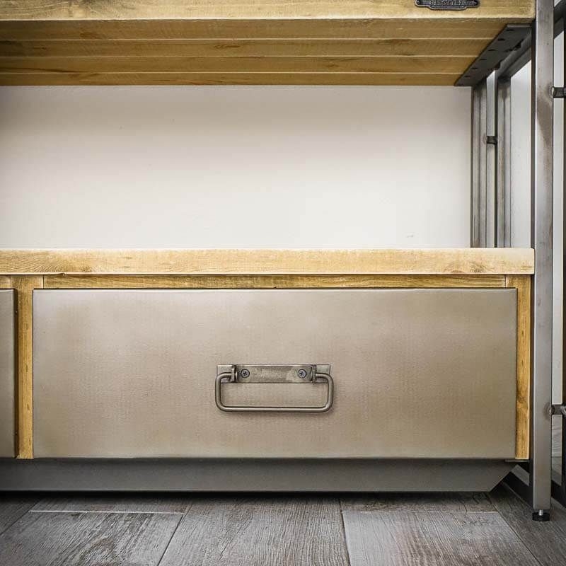 Меблі Seart ( Rustykalne uchwyty ) – тумба ТВ Steel Wood 1, основний матеріал метал та деревина сосни, виробництво Польща.