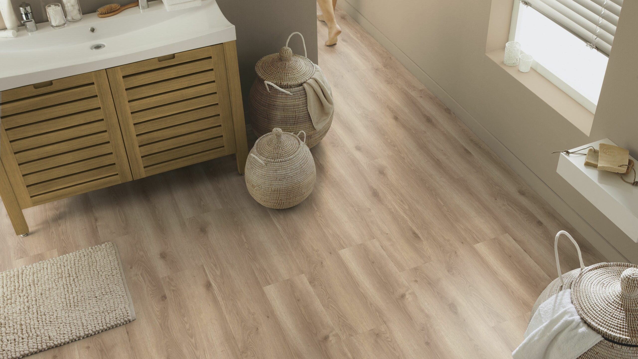Вінілова підлога Tarkett – Contemporary Oak Natural, артикул 280006009, 33 клас, 5,5 мм. Колекція Elegance Rigid 55.