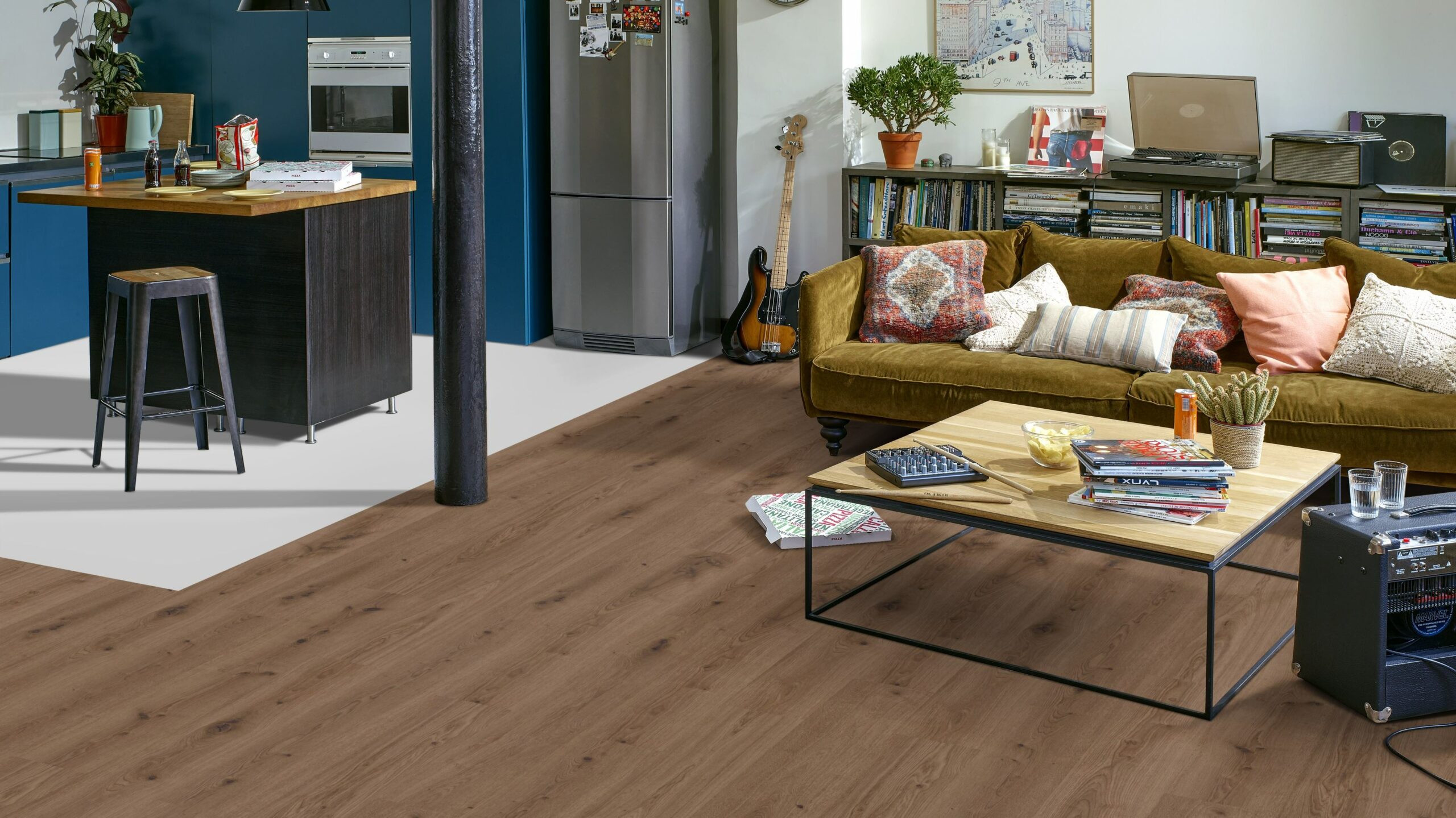 Вінілова підлога Tarkett – Delicate Oak Brown, артикул 280007016, 33 клас, 5,5 мм. Колекція Elegance Rigid 55.