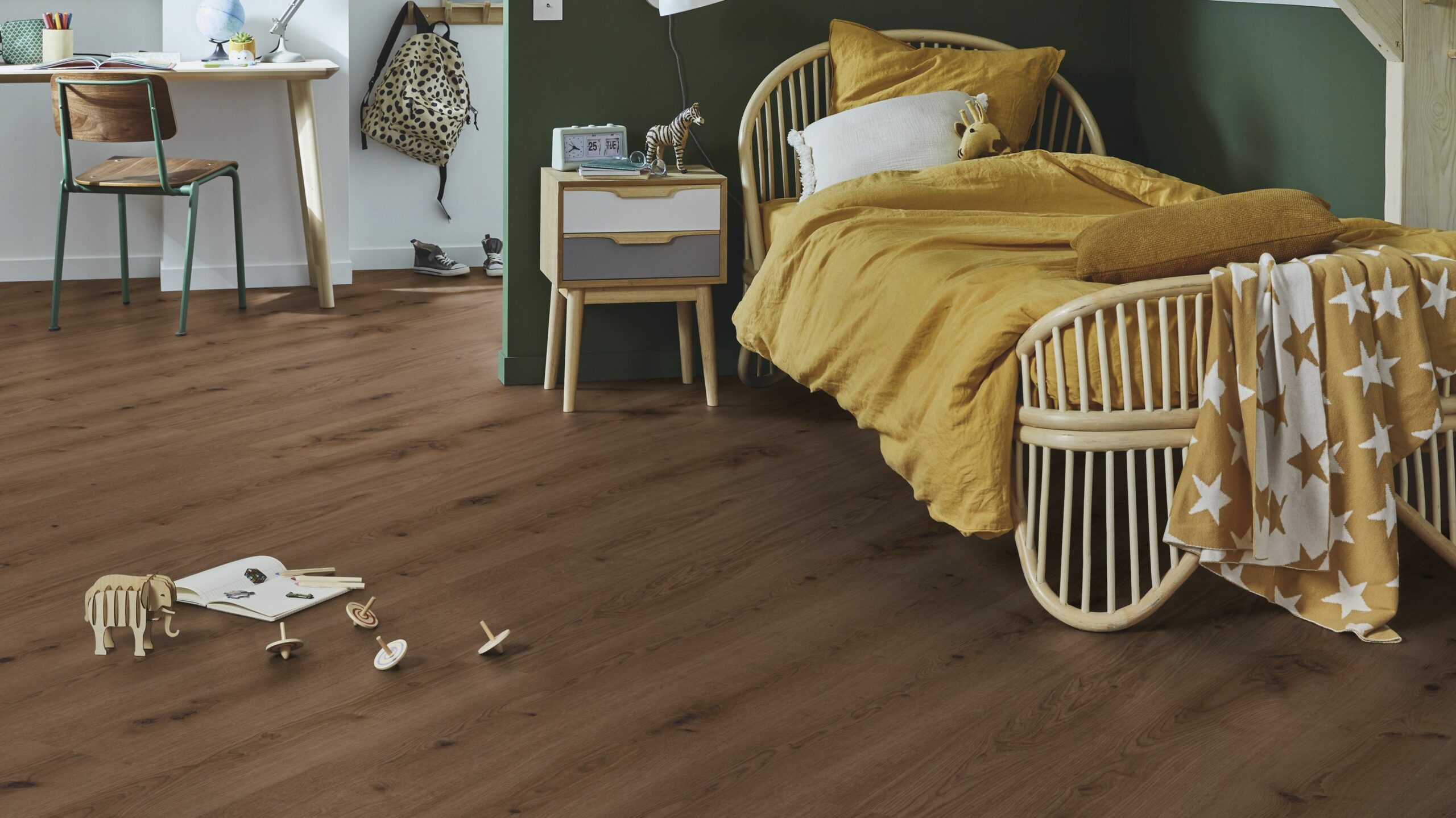 Вінілова підлога Tarkett – Delicate Oak Brown, артикул 280007016, 33 клас, 5,5 мм. Колекція Elegance Rigid 55.
