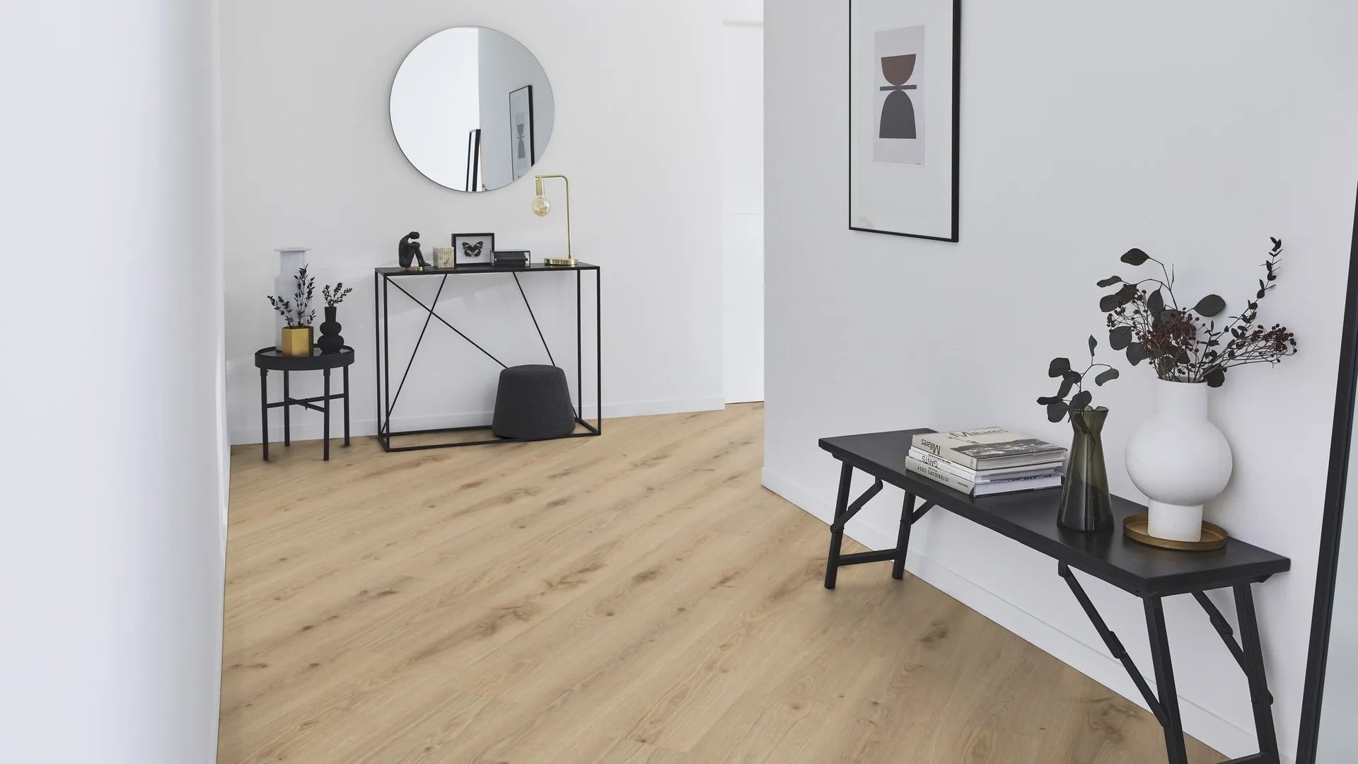 Вінілова підлога Tarkett – Delicate Oak Natural, артикул 280007014, 33 клас, 5,5 мм. Колекція Elegance Rigid 55.