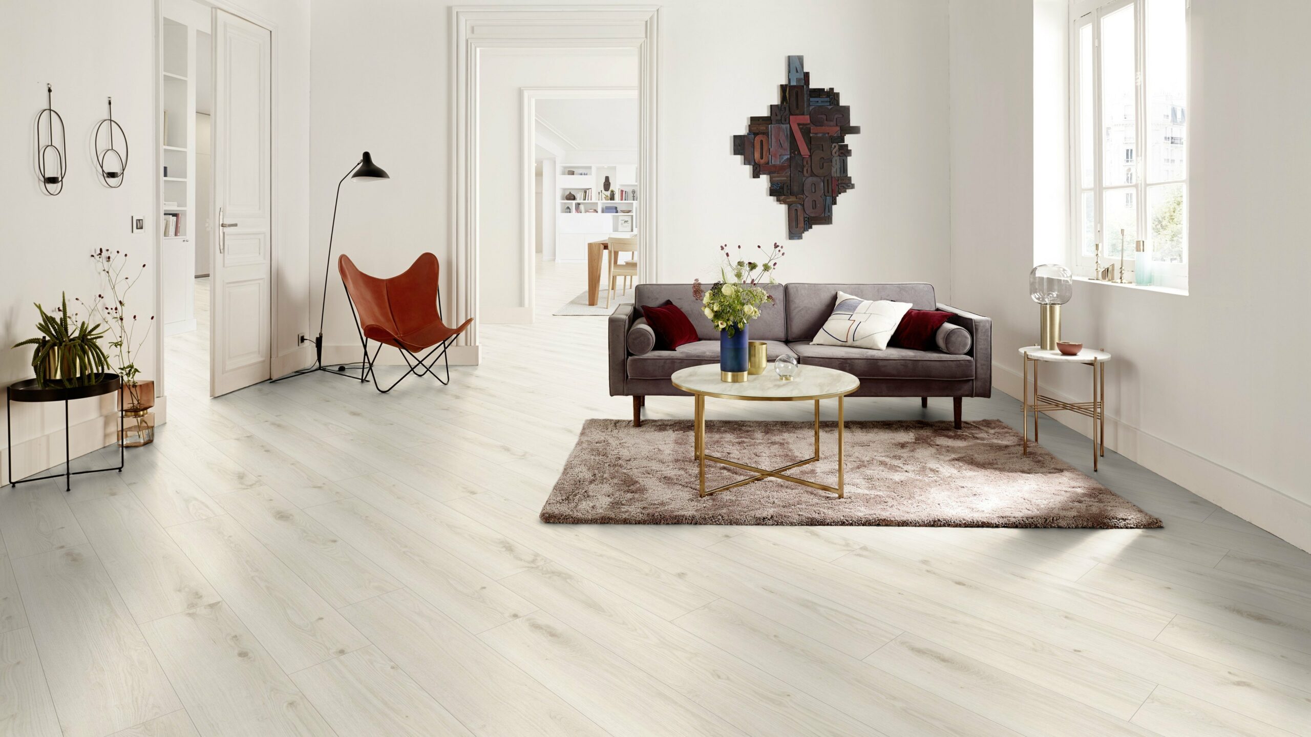 Вінілова підлога Tarkett – Delicate Oak Sugar, артикул 280007015, 33 клас, 5,5 мм. Колекція Elegance Rigid 55.