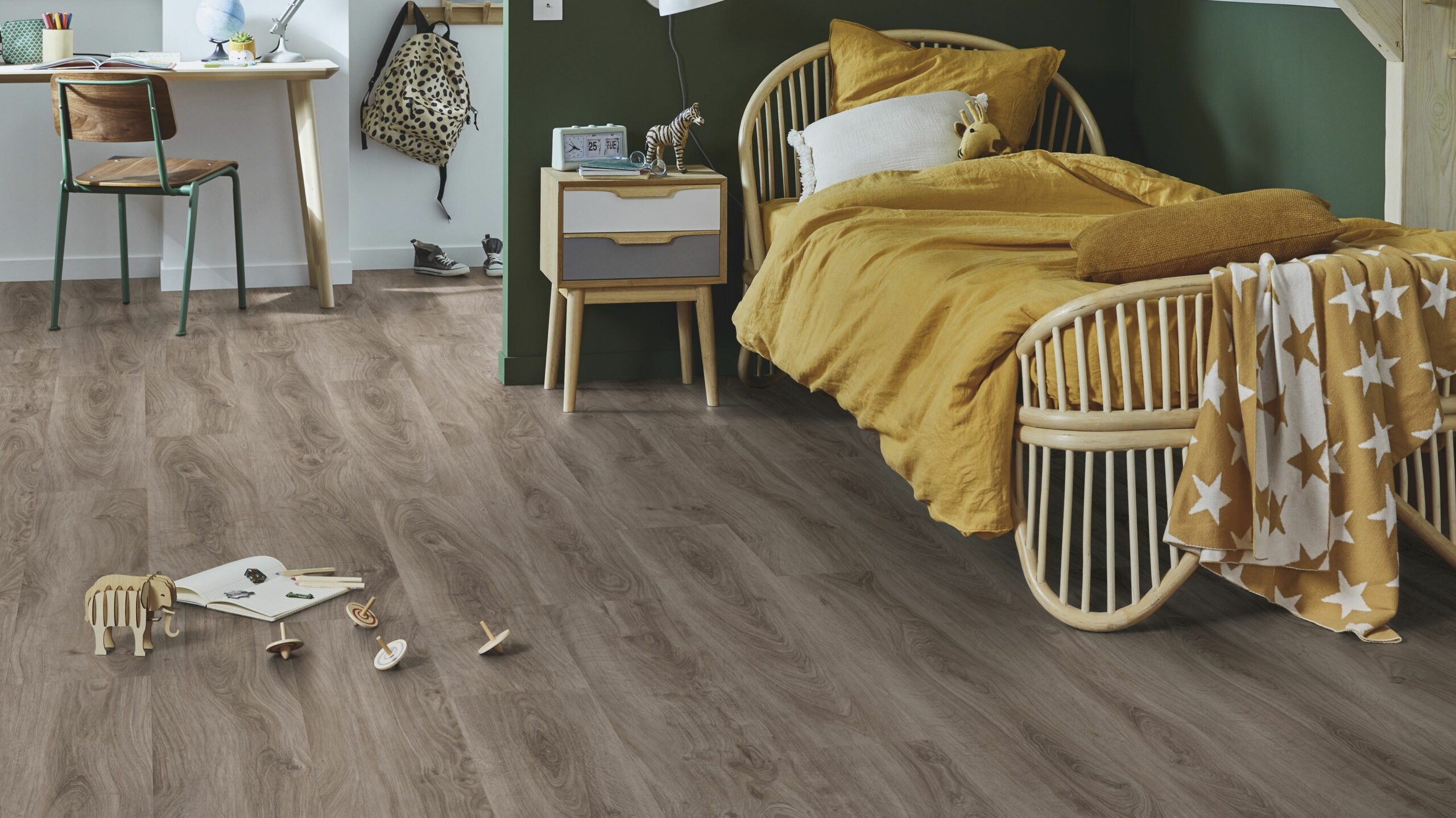 Вінілова підлога Tarkett – English Oak Beige, артикул 280006011, 33 клас, 5,5 мм. Колекція Elegance Rigid 55.