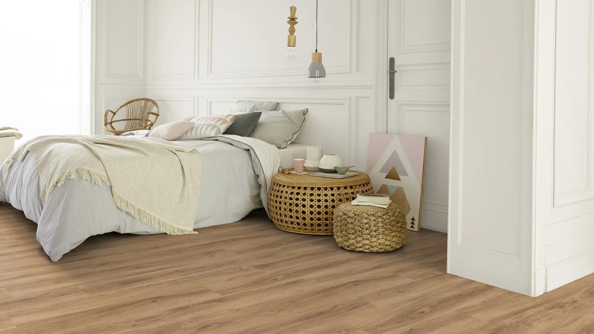 Вінілова підлога Tarkett – English Oak Natural, артикул 280006010, 33 клас, 5,5 мм. Колекція Elegance Rigid 55.