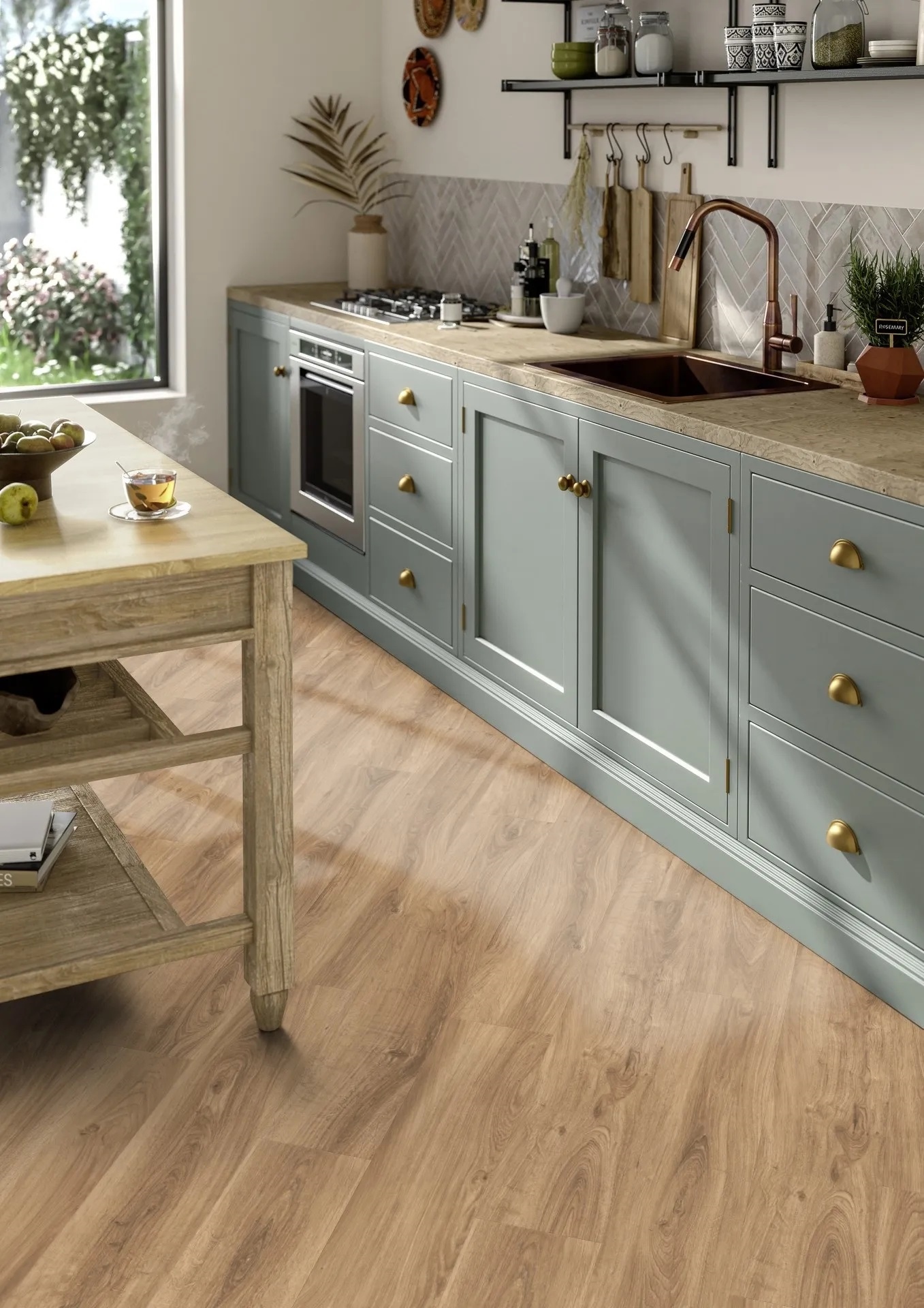 Вінілова підлога Tarkett – English Oak Natural, артикул 280006010, 33 клас, 5,5 мм. Колекція Elegance Rigid 55.