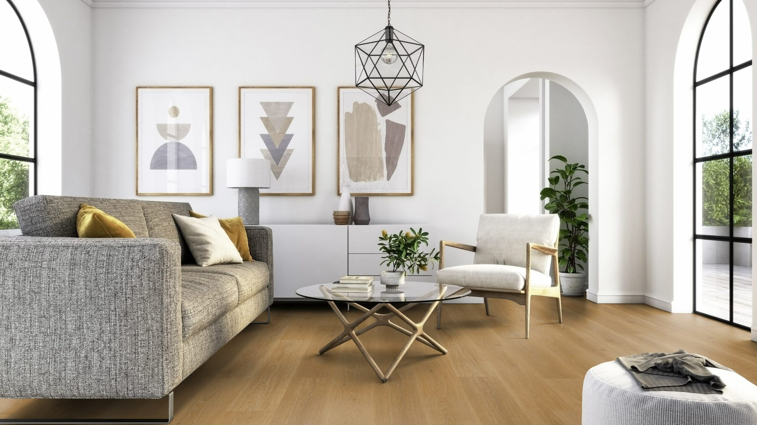Вінілова підлога Tarkett – Highland Oak Natural, артикул 280007012, 33 клас, 5,5 мм. Колекція Elegance Rigid 55.