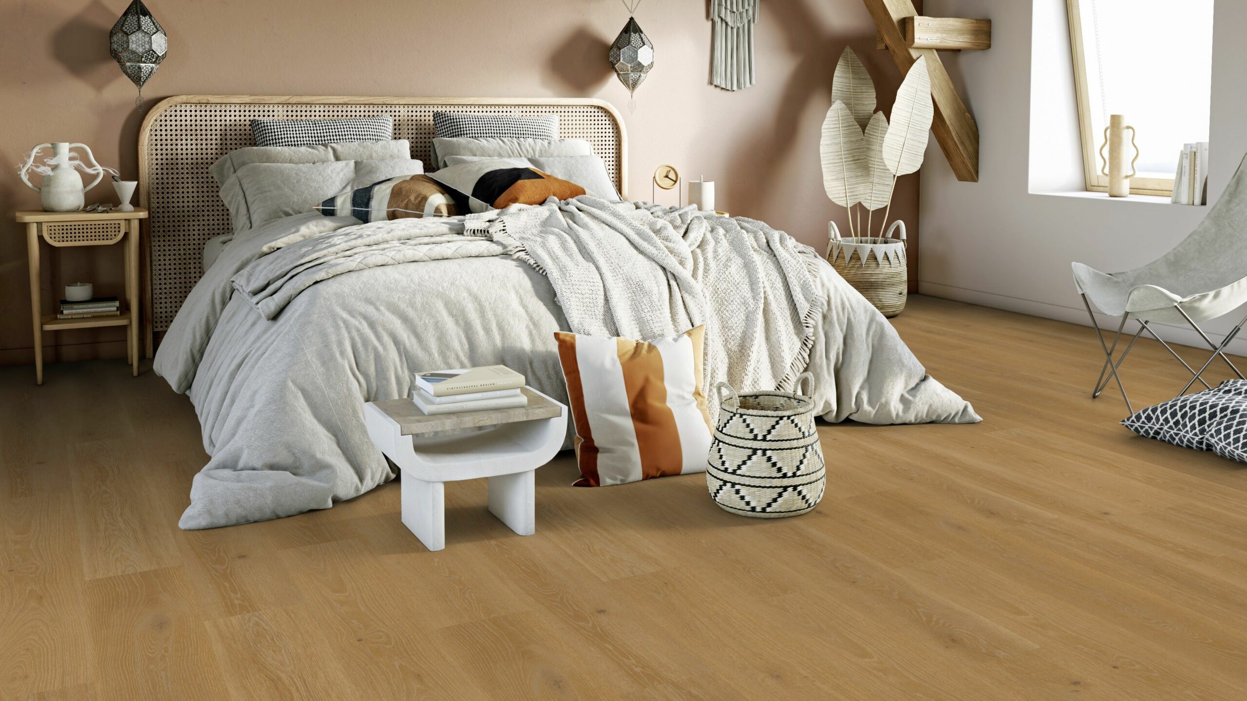 Вінілова підлога Tarkett – Highland Oak Natural, артикул 280007012, 33 клас, 5,5 мм. Колекція Elegance Rigid 55.