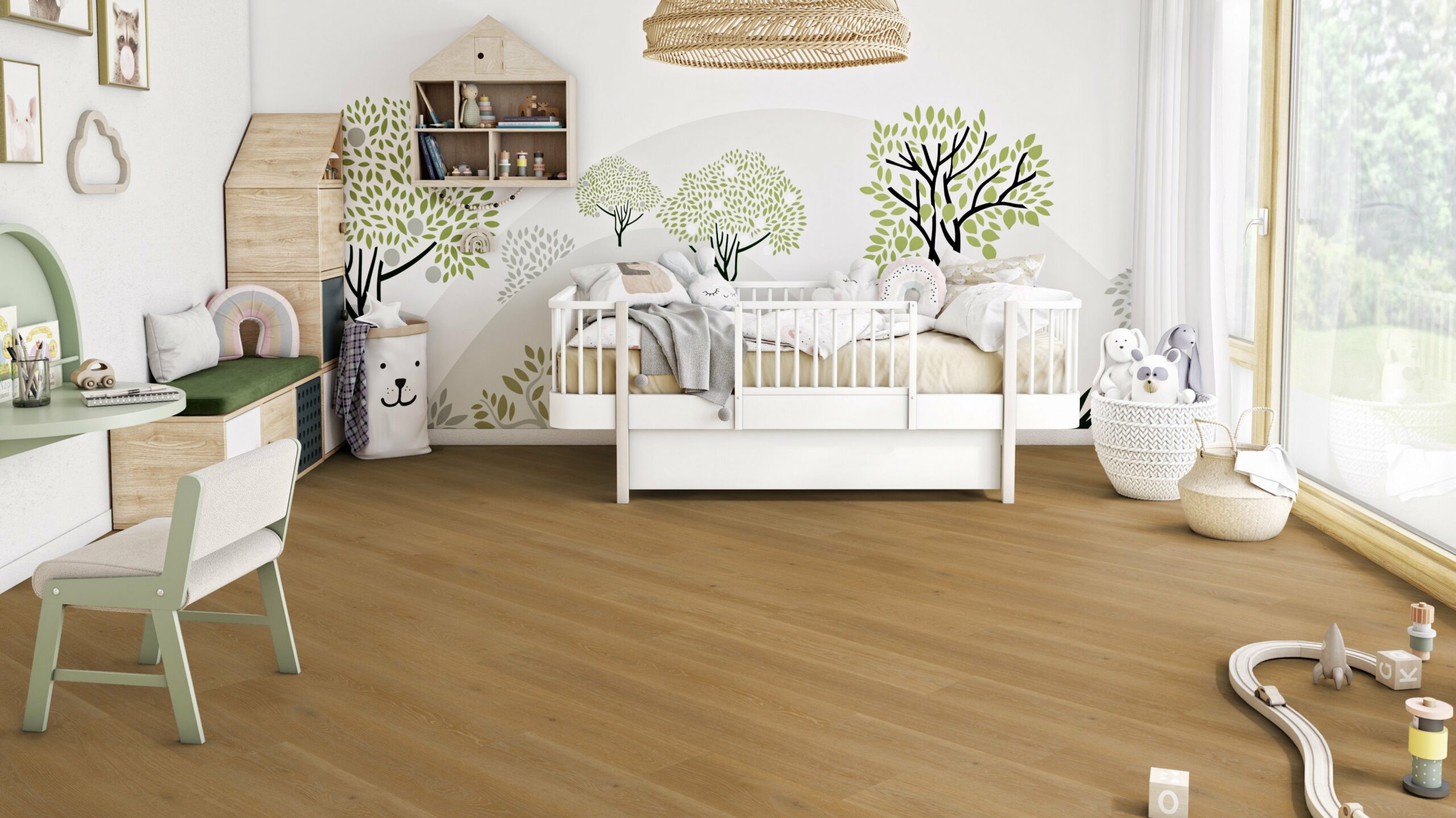 Вінілова підлога Tarkett – Highland Oak Natural, артикул 280007012, 33 клас, 5,5 мм. Колекція Elegance Rigid 55.