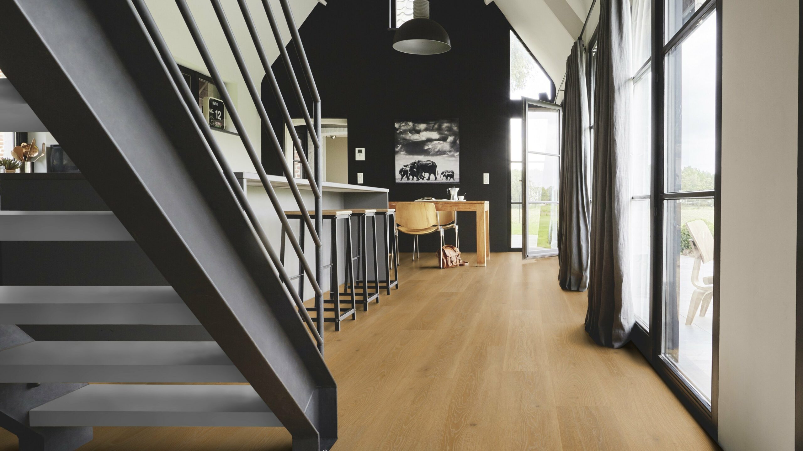 Вінілова підлога Tarkett – Highland Oak Natural, артикул 280007012, 33 клас, 5,5 мм. Колекція Elegance Rigid 55.