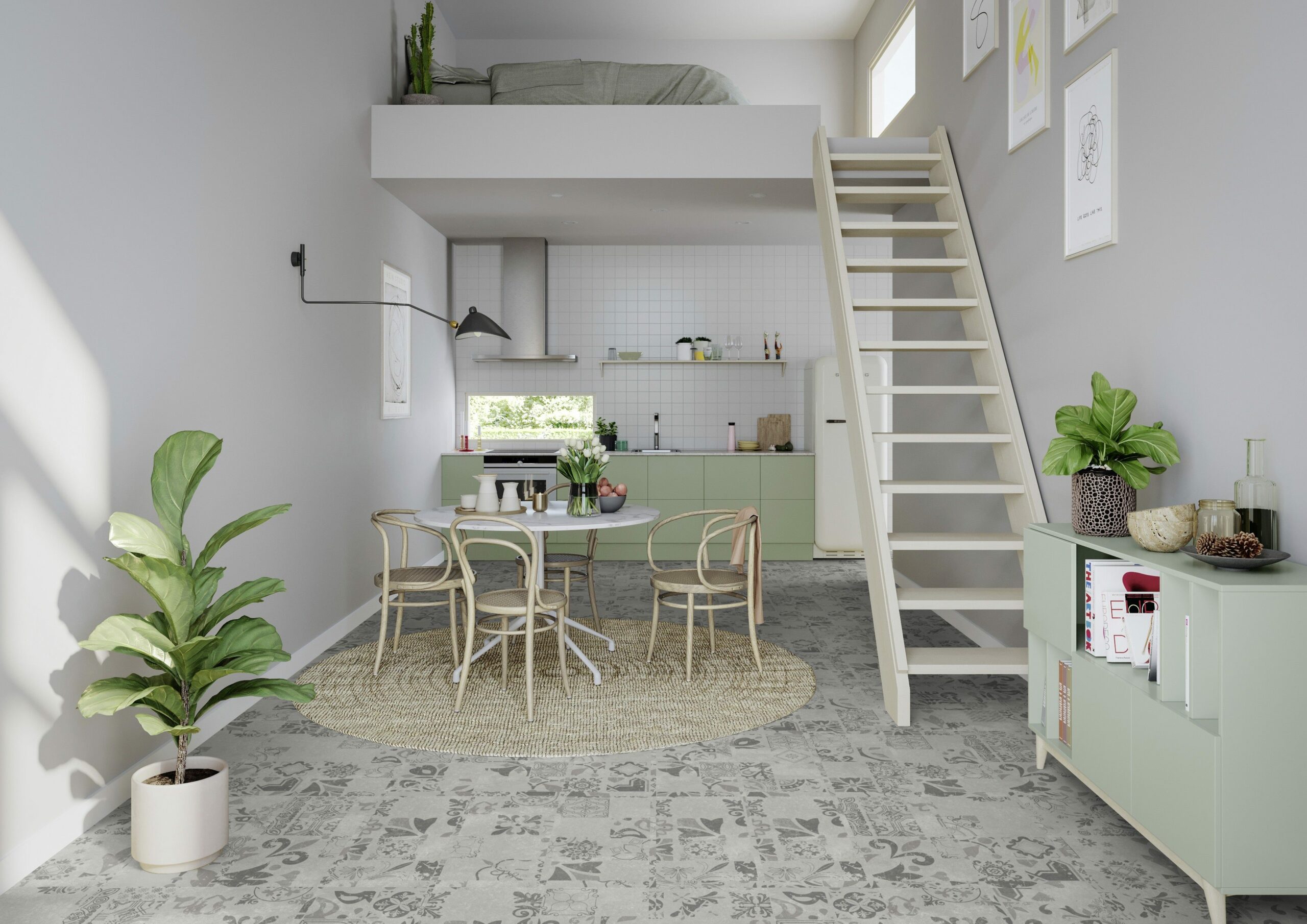 Вінілова підлога Tarkett – Medina Grey, артикул 280008018, 33 клас, 5,5 мм. Колекція Elegance Rigid 55.