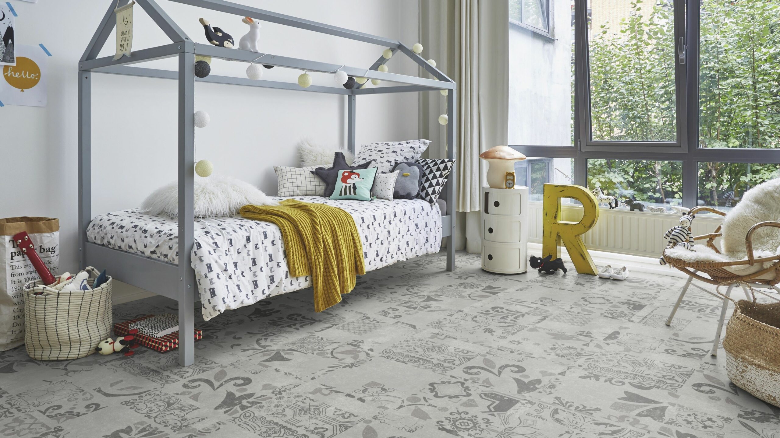 Вінілова підлога Tarkett – Medina Grey, артикул 280008018, 33 клас, 5,5 мм. Колекція Elegance Rigid 55.
