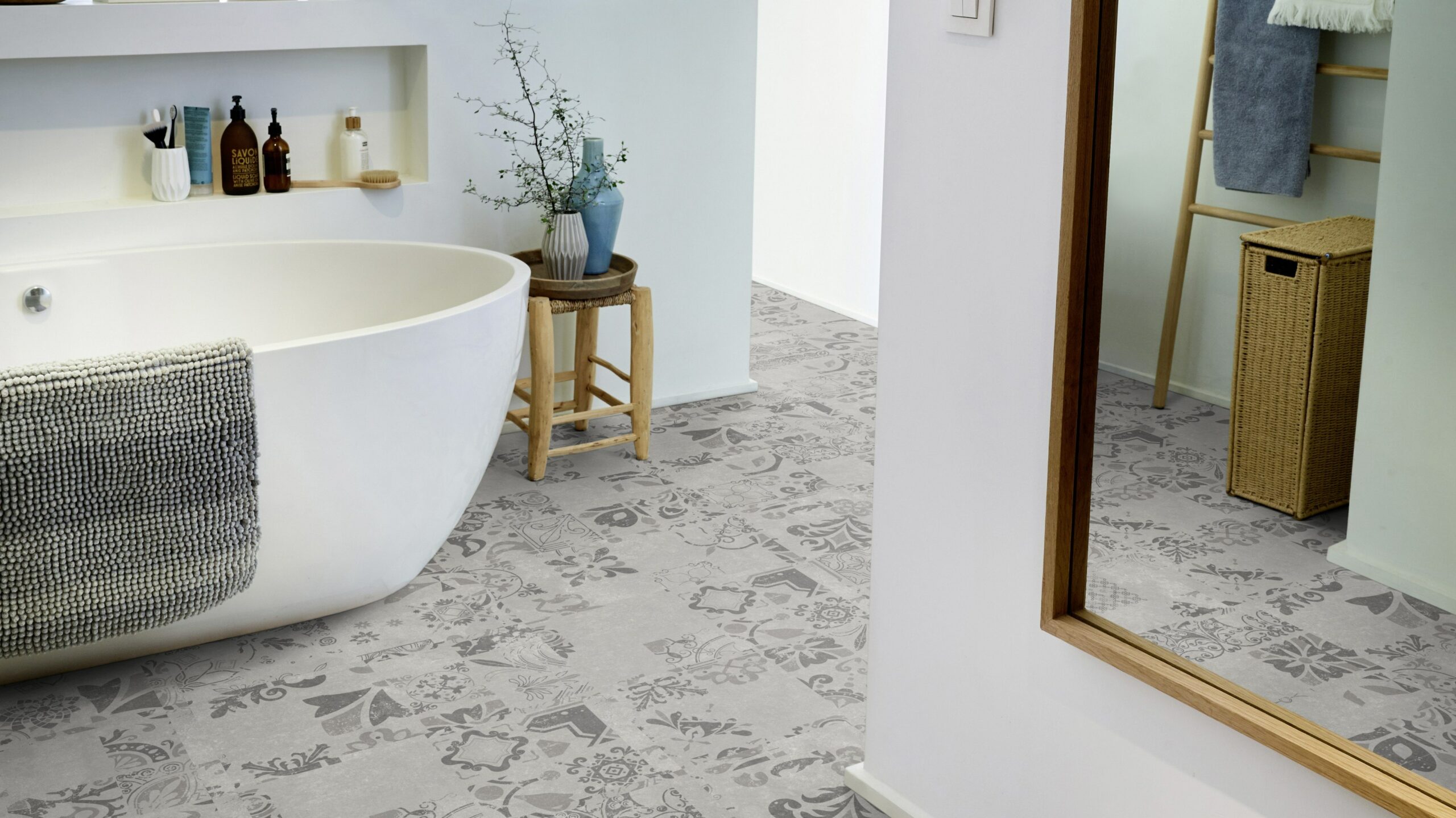 Вінілова підлога Tarkett – Medina Grey, артикул 280008018, 33 клас, 5,5 мм. Колекція Elegance Rigid 55.