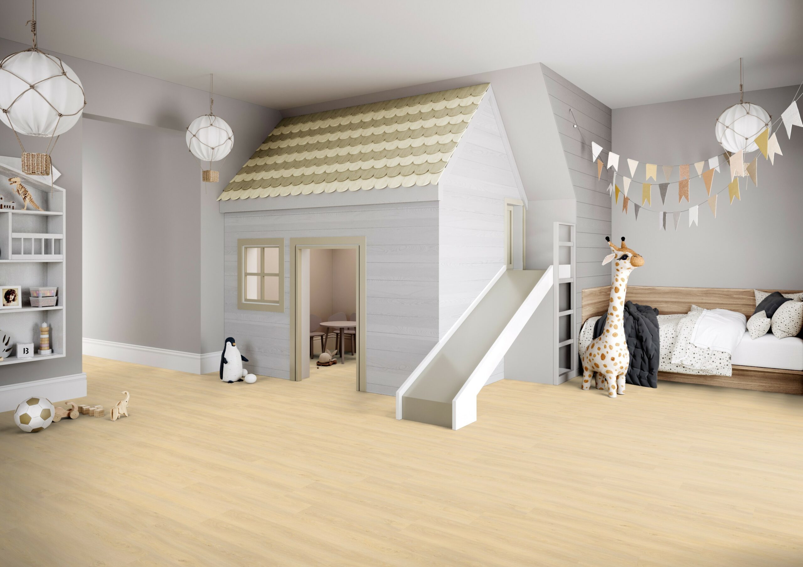 Вінілова підлога Tarkett – Modern Oak Light Natural, артикул 280006008, 33 клас, 5,5 мм. Колекція Elegance Rigid 55.