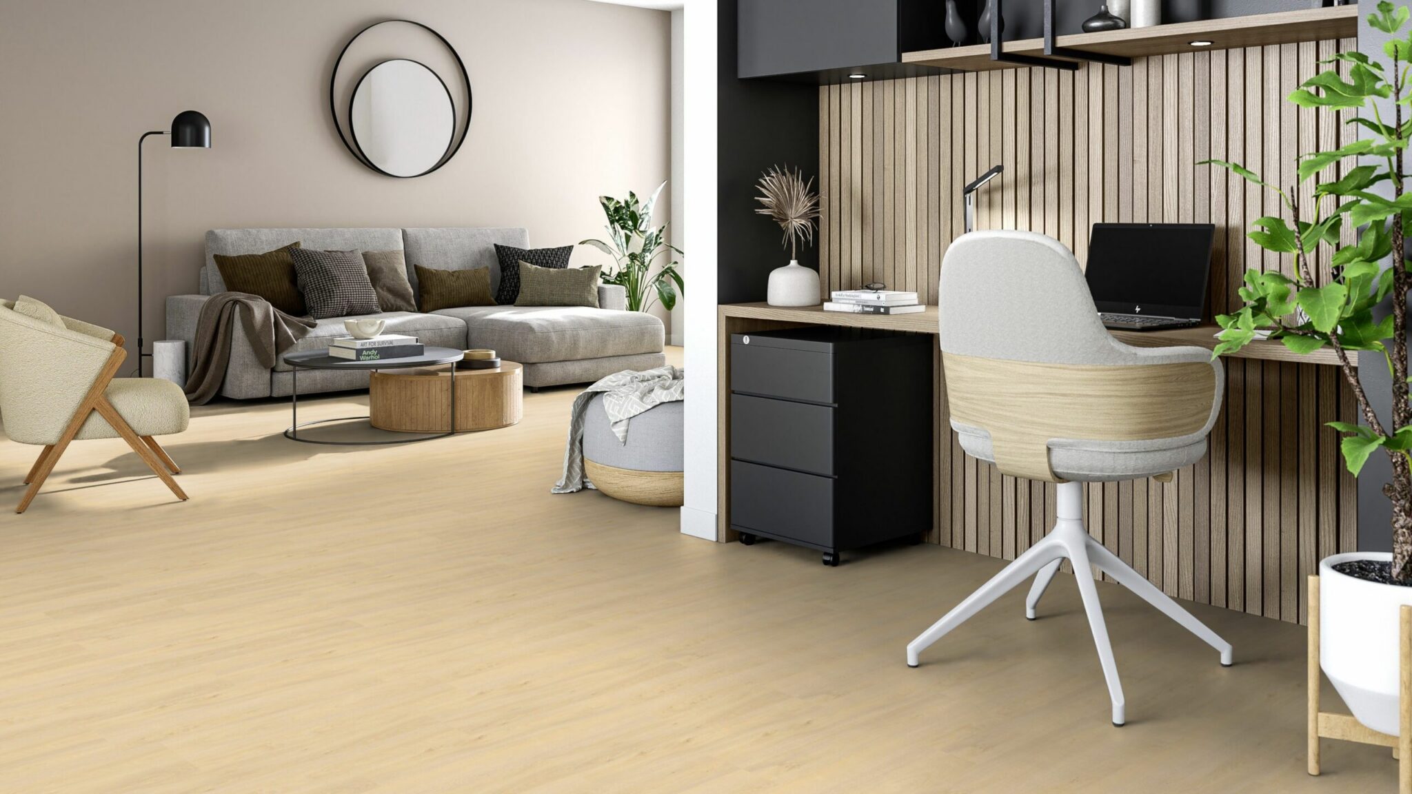 Вінілова підлога Tarkett – Modern Oak Light Natural, артикул 280006008, 33 клас, 5,5 мм. Колекція Elegance Rigid 55.