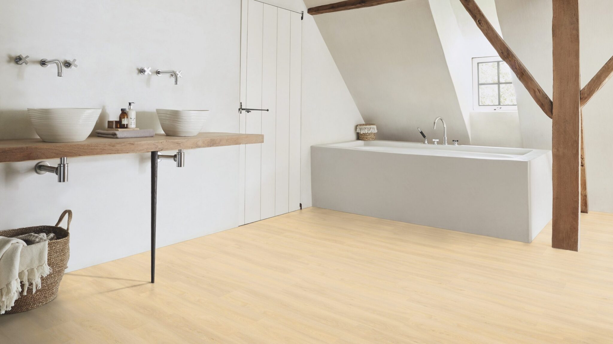 Вінілова підлога Tarkett – Modern Oak Light Natural, артикул 280006008, 33 клас, 5,5 мм. Колекція Elegance Rigid 55.