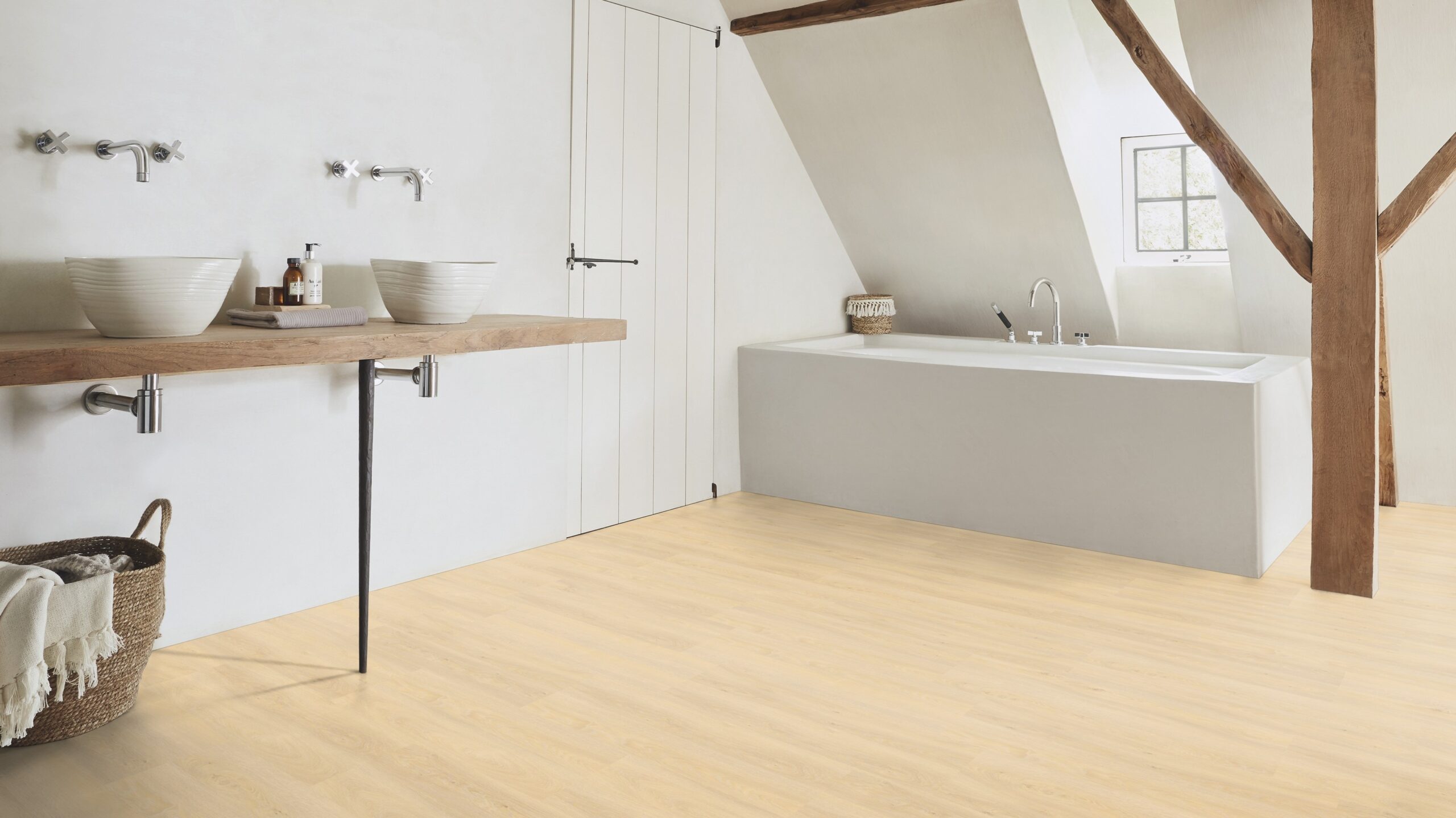Вінілова підлога Tarkett – Modern Oak Light Natural, артикул 280006008, 33 клас, 5,5 мм. Колекція Elegance Rigid 55.