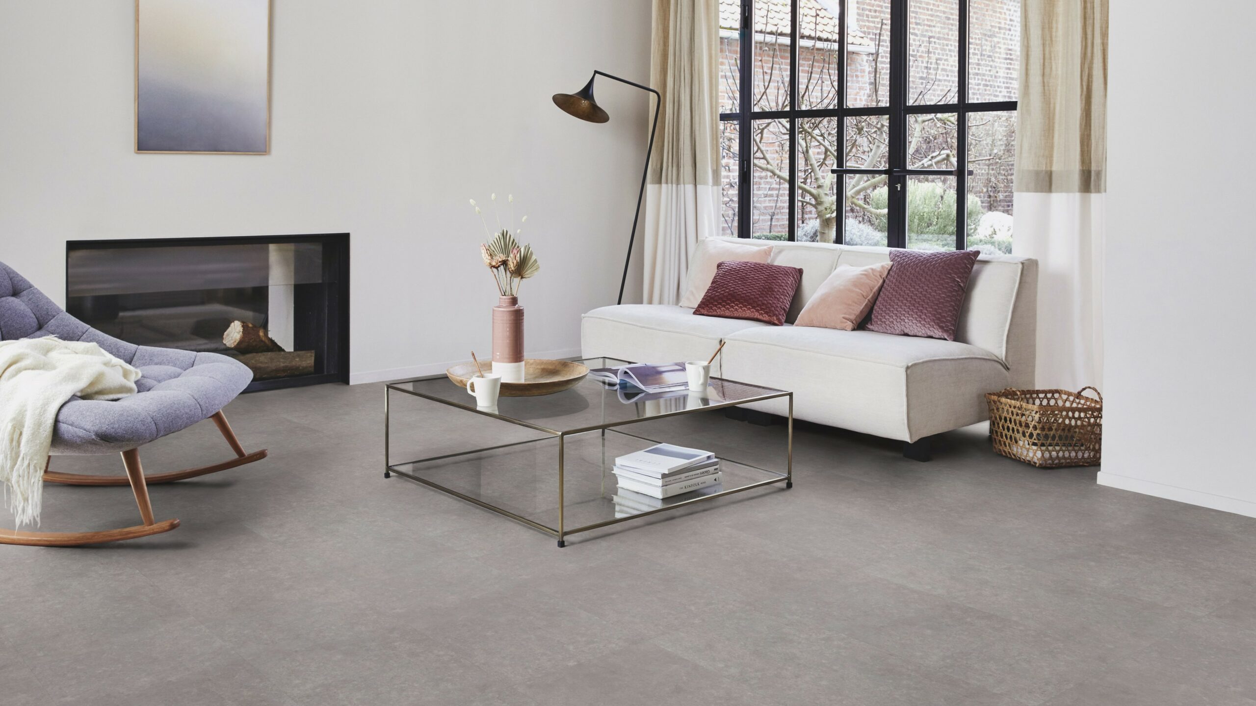 Вінілова підлога Tarkett – Polished Concrete Steel, артикул 280008020, 33 клас, 5,5 мм. Колекція Elegance Rigid 55.