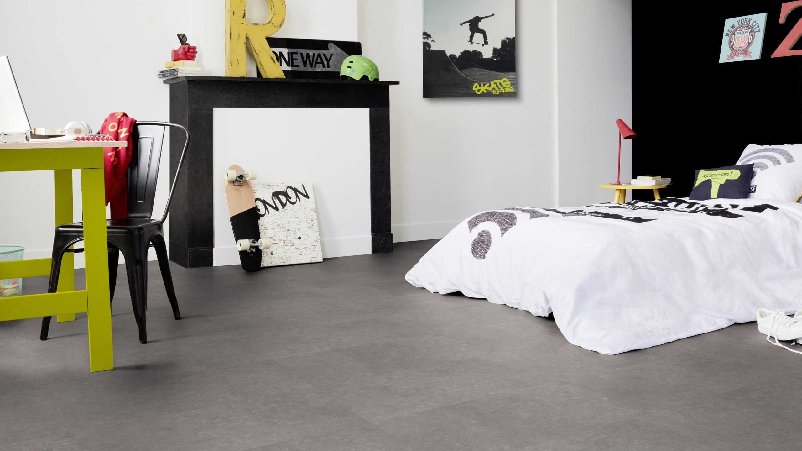 Вінілова підлога Tarkett – Polished Concrete Steel, артикул 280008020, 33 клас, 5,5 мм. Колекція Elegance Rigid 55.