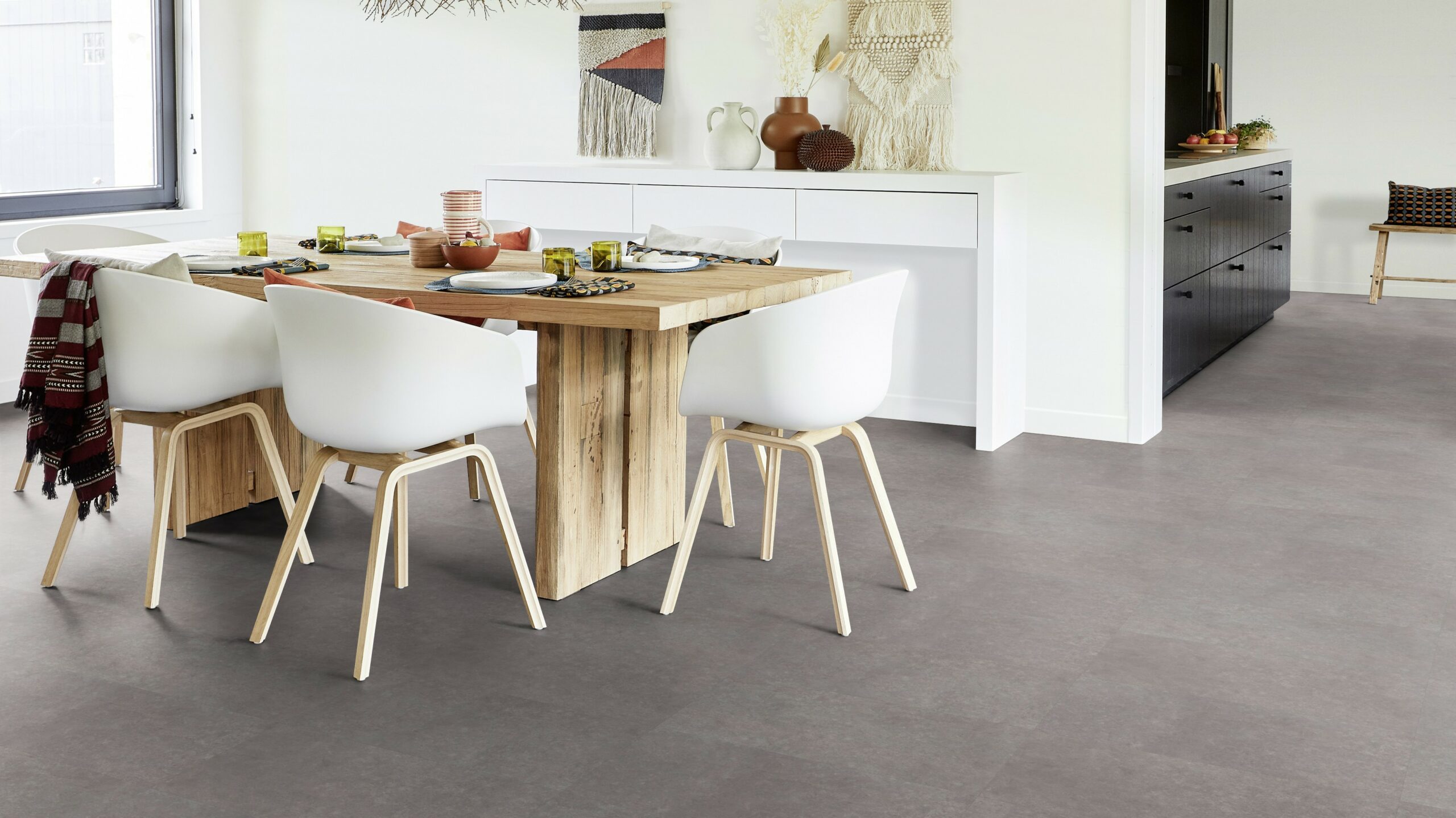 Вінілова підлога Tarkett – Polished Concrete Steel, артикул 280008020, 33 клас, 5,5 мм. Колекція Elegance Rigid 55.