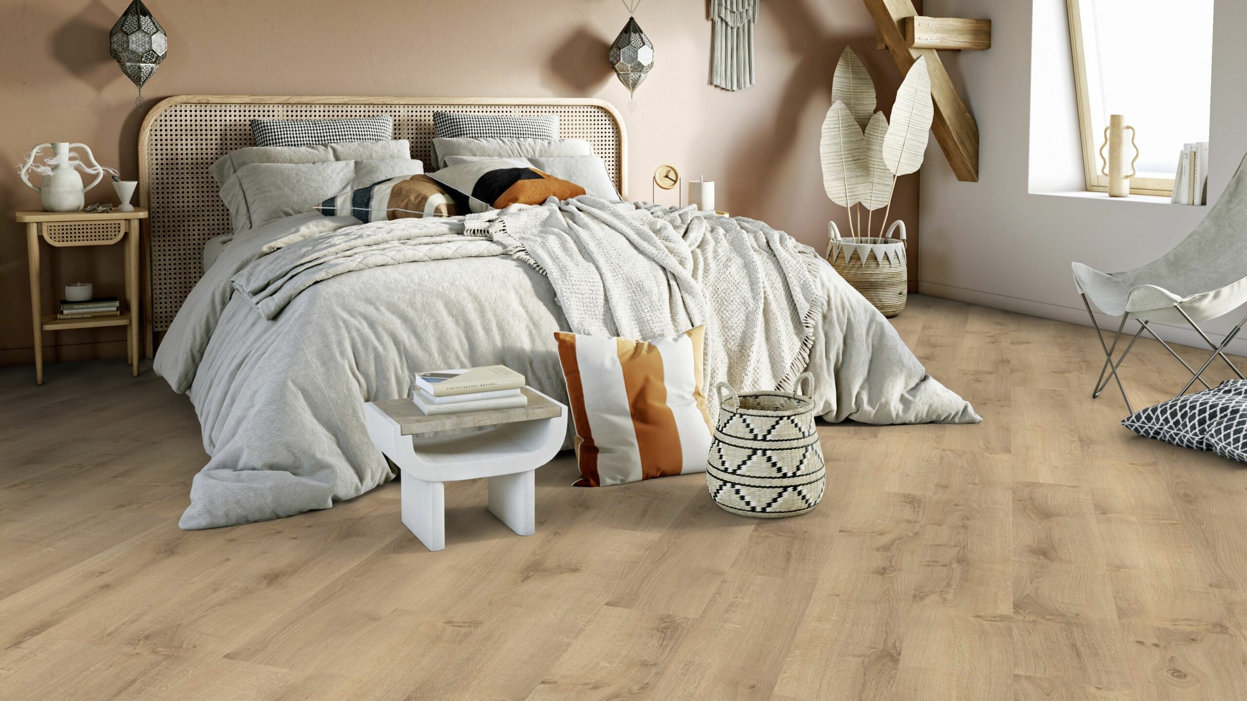Вінілова підлога Tarkett – Rustic Oak Beige, артикул 280006004, 33 клас, 5,5 мм. Колекція Elegance Rigid 55.