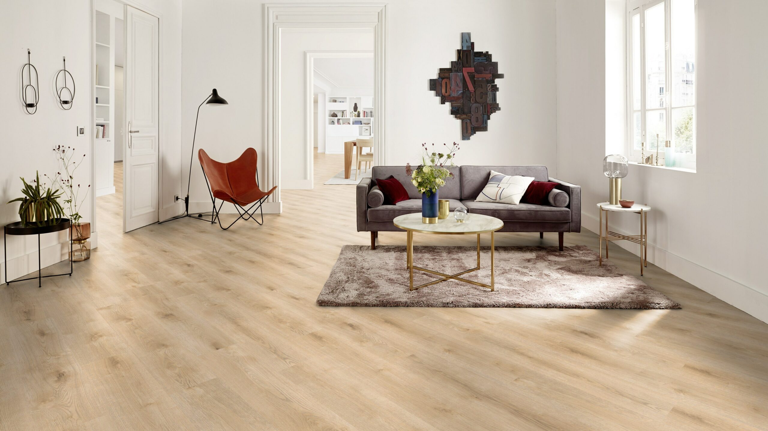 Вінілова підлога Tarkett – Season Oak Beige, артикул 280006003, 33 клас, 5,5 мм. Колекція Elegance Rigid 55.