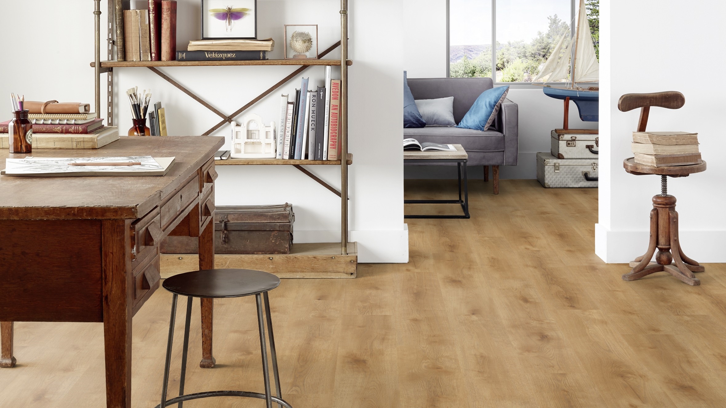 Вінілова підлога Tarkett – Season Oak Natural, артикул 280006001, 33 клас, 5,5 мм. Колекція Elegance Rigid 55.