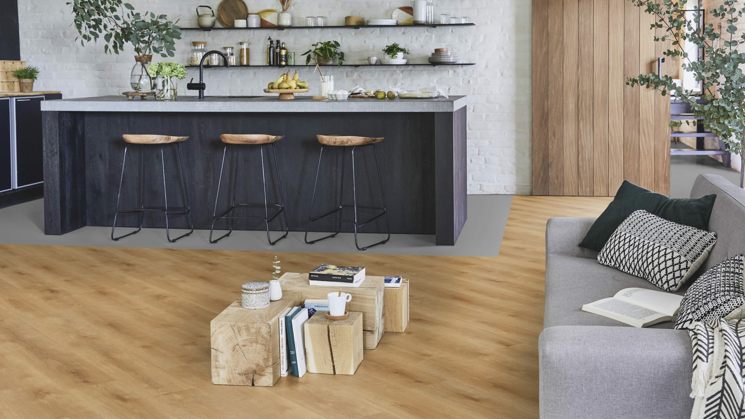 Вінілова підлога Tarkett – Season Oak Natural, артикул 280006001, 33 клас, 5,5 мм. Колекція Elegance Rigid 55.