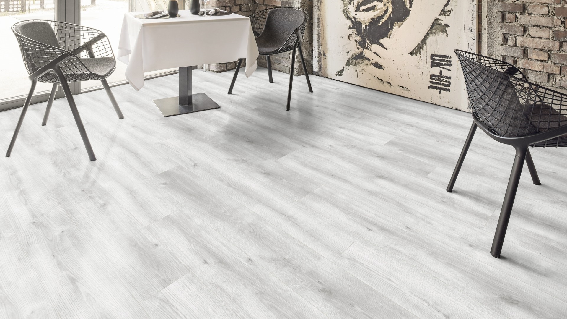 Ламінат Kaindl - Oak Evoke Concrete, артикул K4422, 32 клас, 8 мм. Австрія.