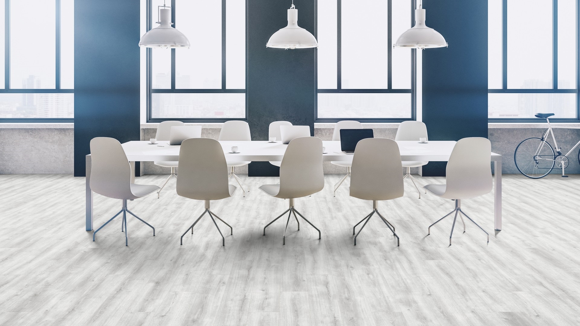 Ламінат Kaindl - Oak Evoke Concrete, артикул K4422, 32 клас, 8 мм. Австрія.