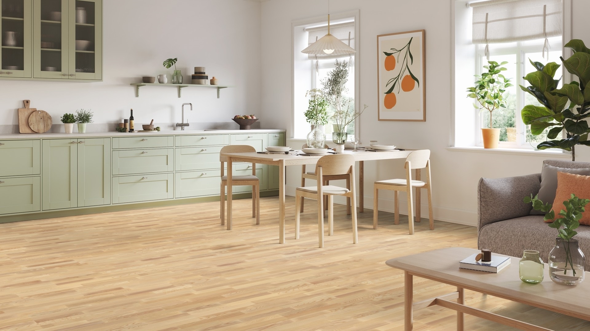 Паркетна дошка Tarkett – Ash Nature (3 Strip) артикул 7969008, колекція Pure