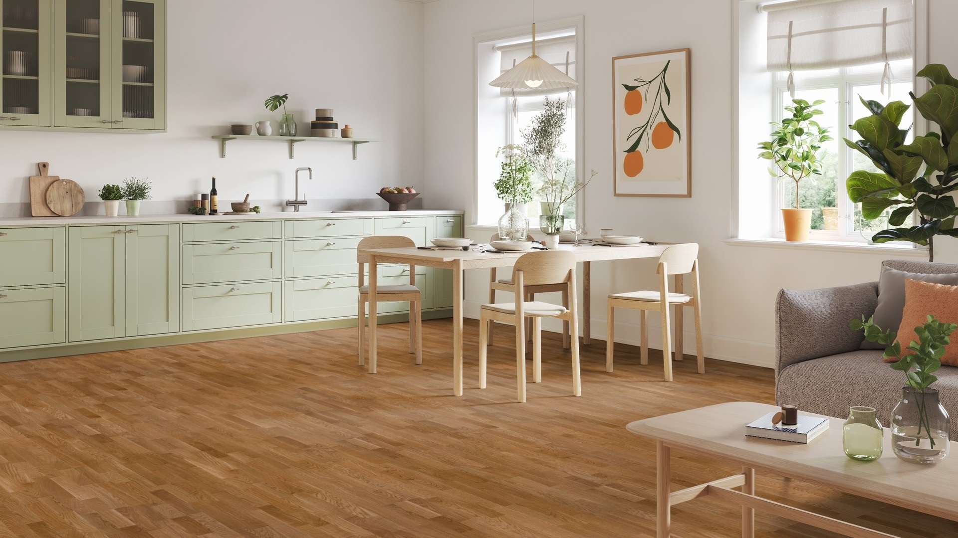 Паркетна дошка Tarkett – Oak Almond (3 Strip) артикул 8723042, колекція Shade