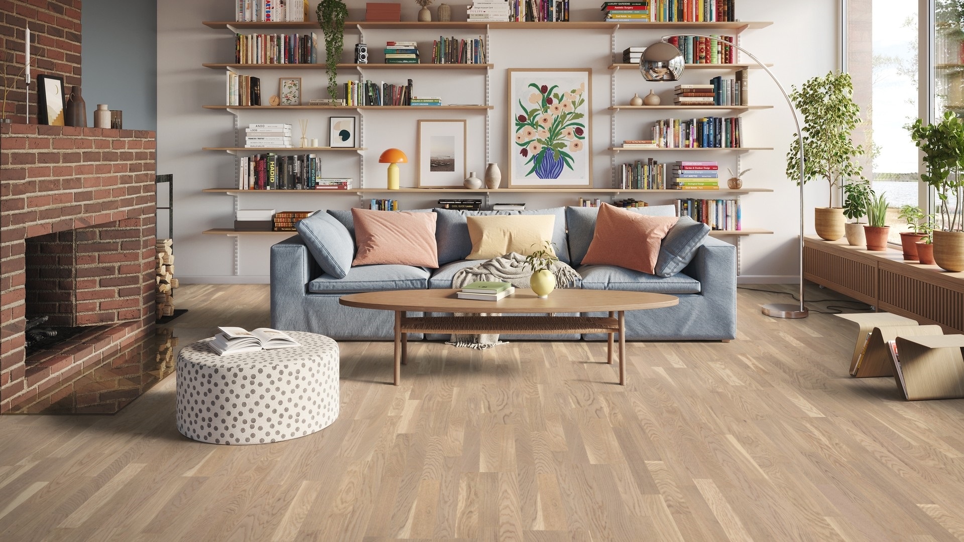 Паркетна дошка Tarkett – Oak Cream White (3 Strip) артикул 8723925, колекція Shade