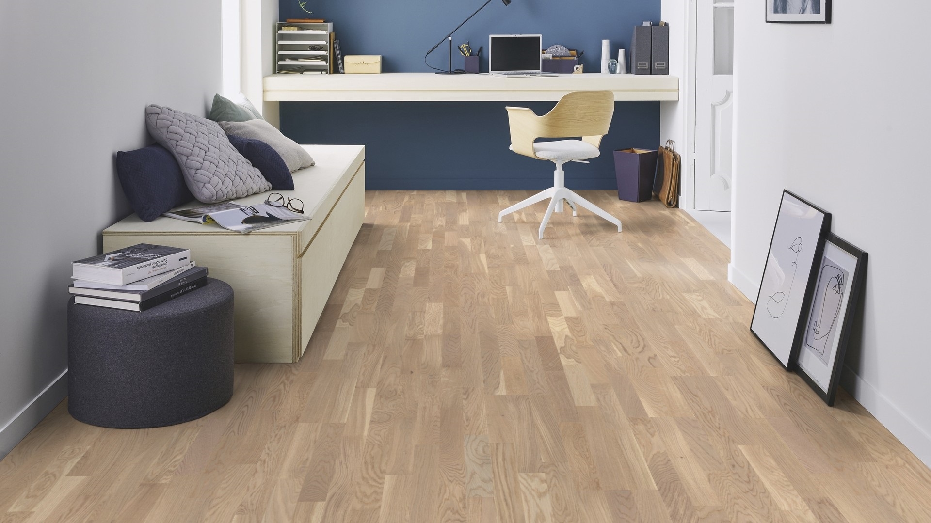 Паркетна дошка Tarkett – Oak Cream White (3 Strip) артикул 8723925, колекція Shade
