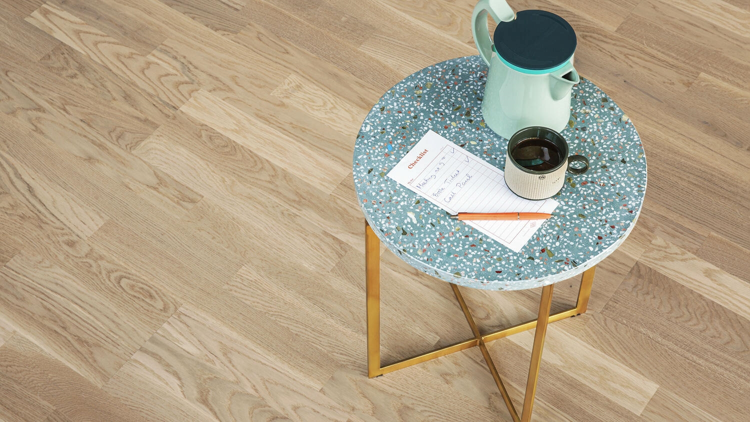 Паркетна дошка Tarkett – Oak Cream White (3 Strip) артикул 8723925, колекція Shade